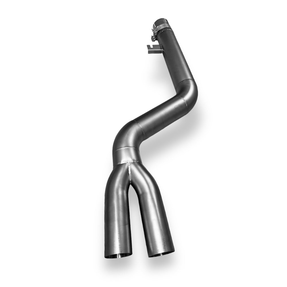 Palenon Performance B58 BMW G22 M440i and G20 M340i catback exhaust system with polished metal finish and dual exhaust tips.