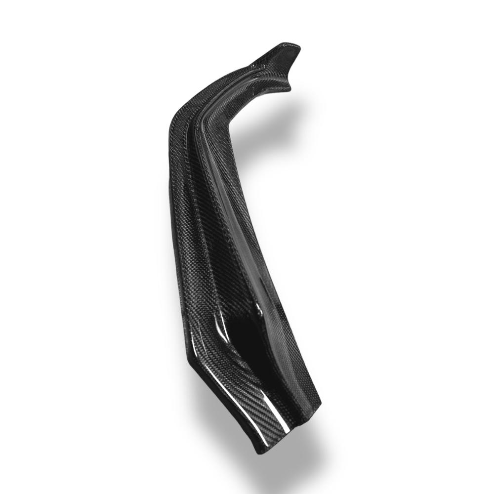 Carbon fiber front lip for BMW G20 330i and M340i, featuring sleek design and Palenon Performance branding.