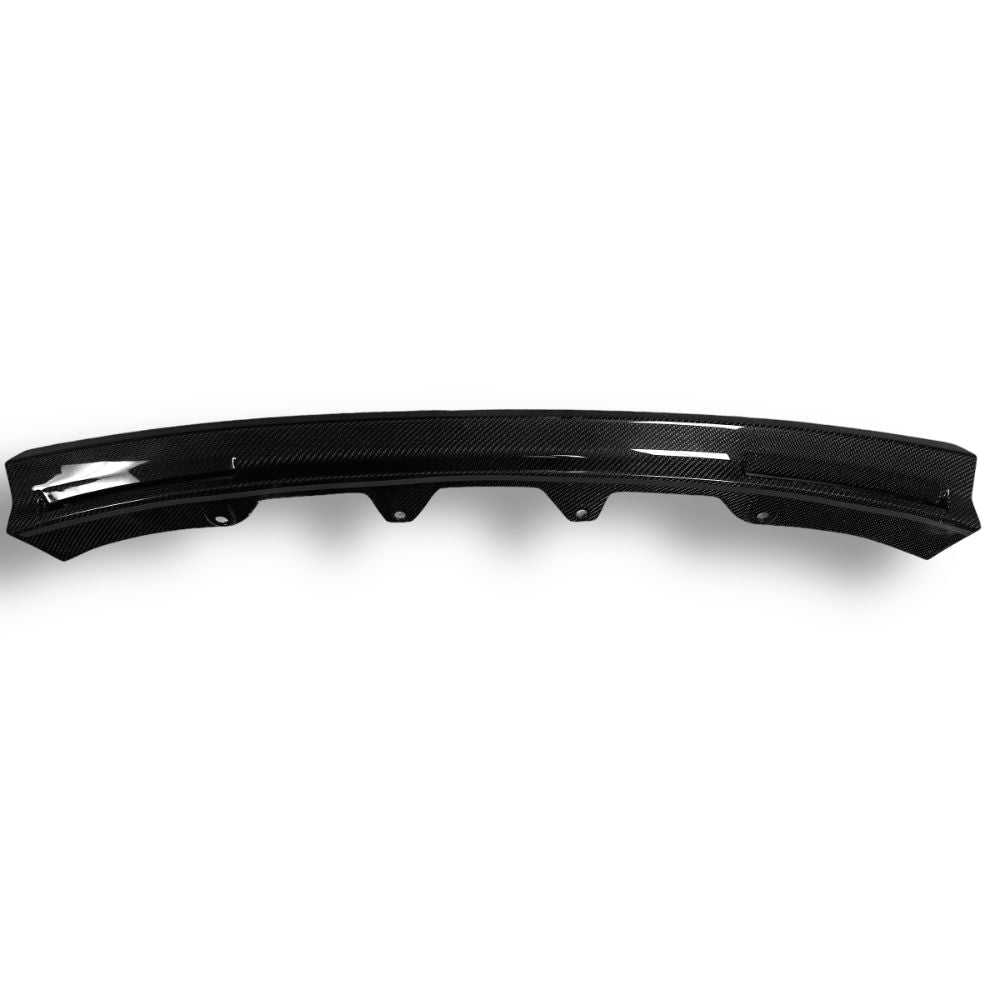 Carbon fiber front lip for BMW G80 M3, G82 M4, G83 M4 by Palenon Performance, shown attached to front bumper.