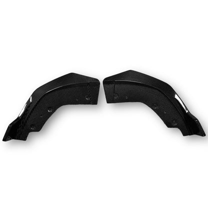 Carbon fiber M style front lip for 2023+ BMW G20 330i and M340i, designed by Palenon Performance, shown on a BMW G20 front bumper.