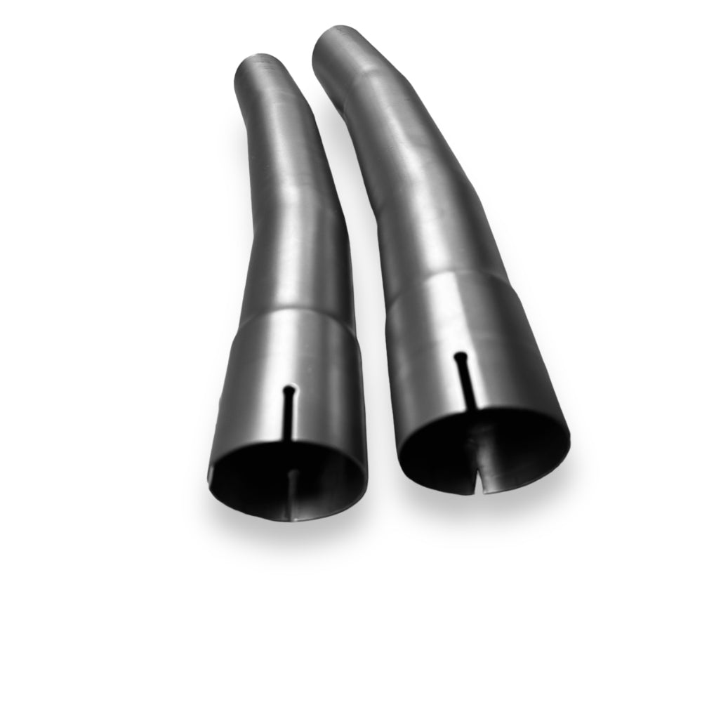 Palenon Performance B58 BMW G22 M440i and G20 M340i catback exhaust with polished stainless steel tips and dual exhaust pipes.