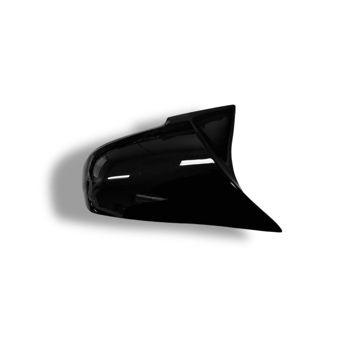 Black ABS BMW mirror cover from Palenon Performance, high gloss M Style design for F2X, F3X, F87 M2, and E84 X1 models.