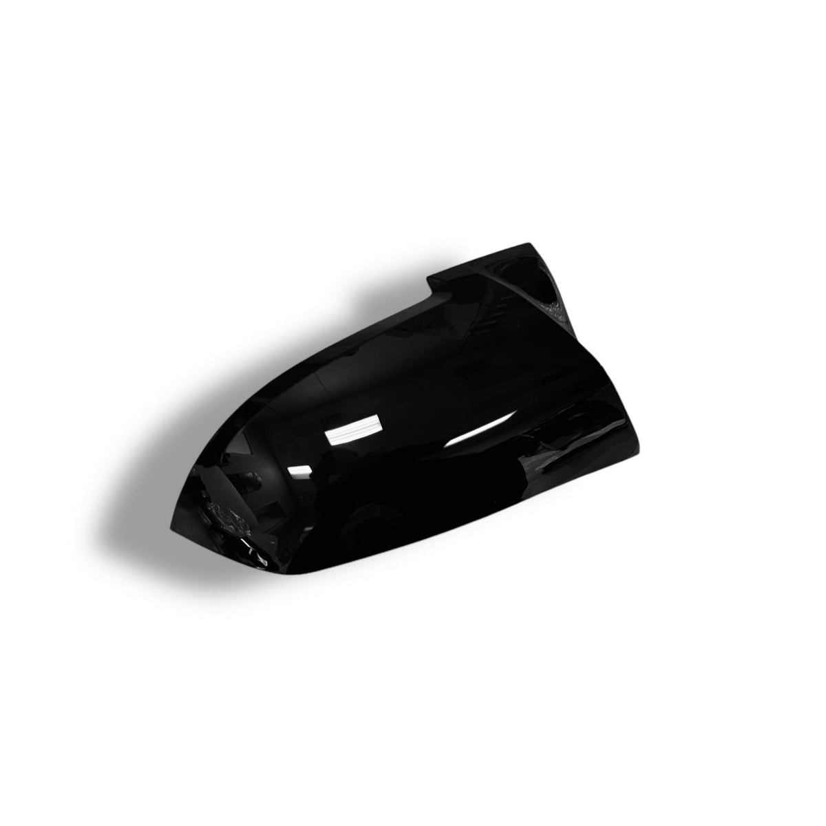 Black ABS BMW mirror cover for F2X, F3X, F87 M2, and E84 X1 models, high gloss M Style mirror cap by Palenon Performance.