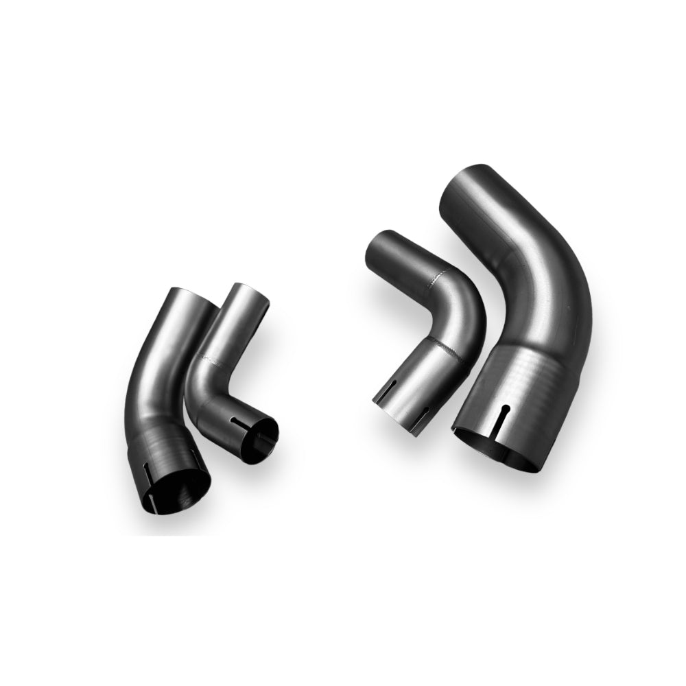 Palenon Performance B58 BMW G22 M440i and G20 M340i catback exhaust system with polished metal finish and dual tailpipes.