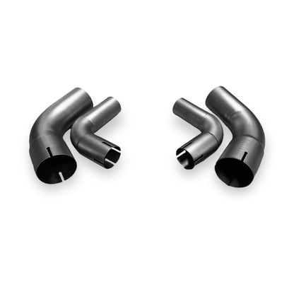 Palenon Performance B58 BMW G22 M440i and G20 M340i catback exhaust with polished metal finish and dual exhaust tips.