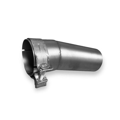Palenon Performance B58 BMW G22 M440i and G20 M340i catback exhaust system, showing polished stainless steel pipes and muffler details.