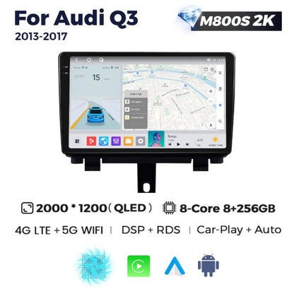 Upgrade 9" Touchscreen for Audi Q3 2011-2019 OEM with Android 14 Display