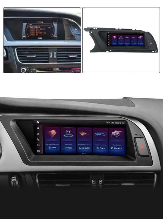 MNG Audi A5 2008-2016 Android/CarPlay 8.8" 4G Ready Multimedia Touchscreen (OEM has CD/GPS)