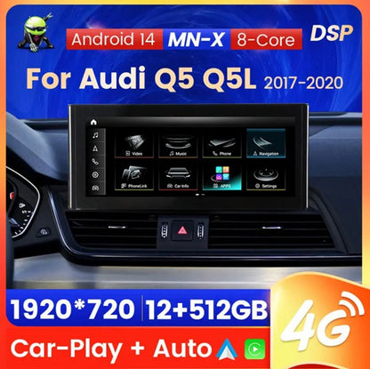 MNX Upgrade Touchscreens for Audi Q5 2017-2020 features Android/CarPlay 10.25 and 12.5" Multimedia Touchscreens
