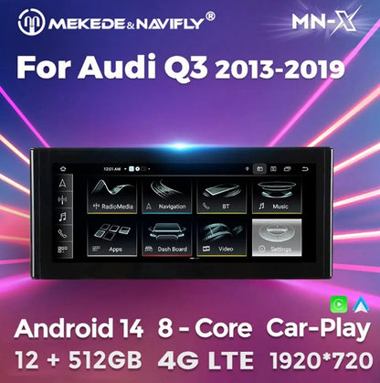 MNX Upgrade Touchscreen for Audi Q3 2013-2019 10.25 and 12.5-Inch with Android 14