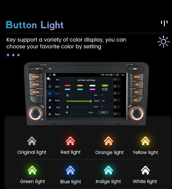 Upgrade Touchscreen for Audi A3 2003-2013 featuring Android 11 CarPlay