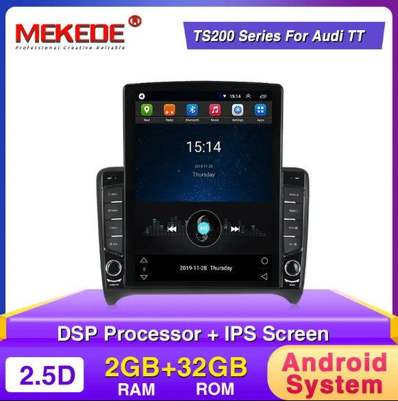 Upgrade Touchscreen for Audi A4 TT 2002-2006 featuring CarPlay Android with 2GB RAM & 32GB ROM