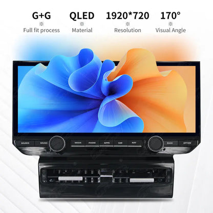12.3-inch Carlinklife Android car radio for Porsche Macan 2014-2017 with HD touchscreen and multimedia features.