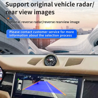 Porsche Macan 2014-2017 Android car radio with touchscreen display, rear camera, Carlinklife® multimedia stereo system.
