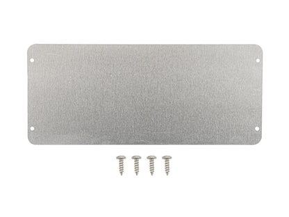 GoWesty rear heater vent block-off plate installed in Vanagon interior, covering rear heater vent opening.