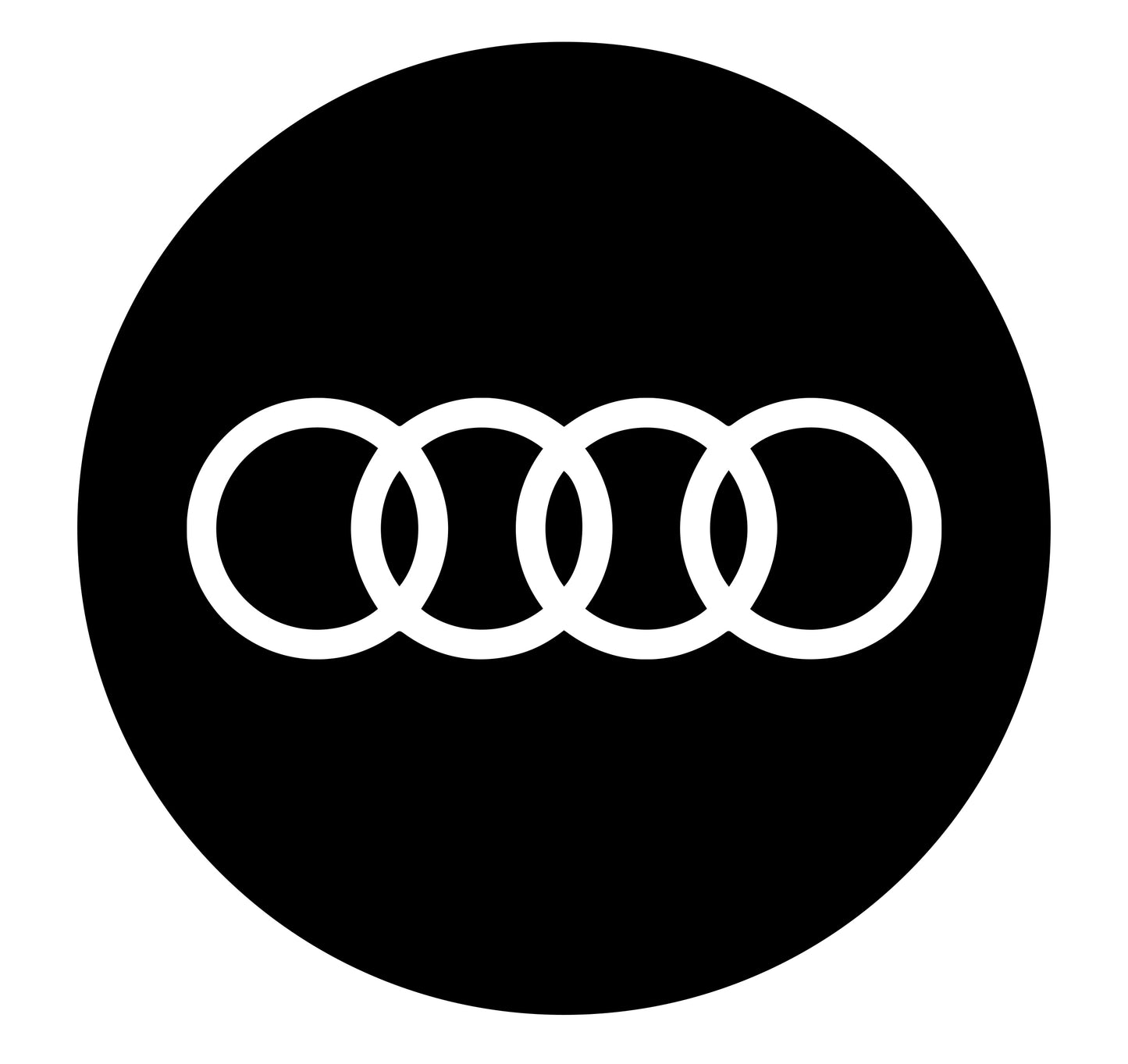 Quartz Ground Shadow Door Puddle Lamp Lighting for Audi Cars and SUVs