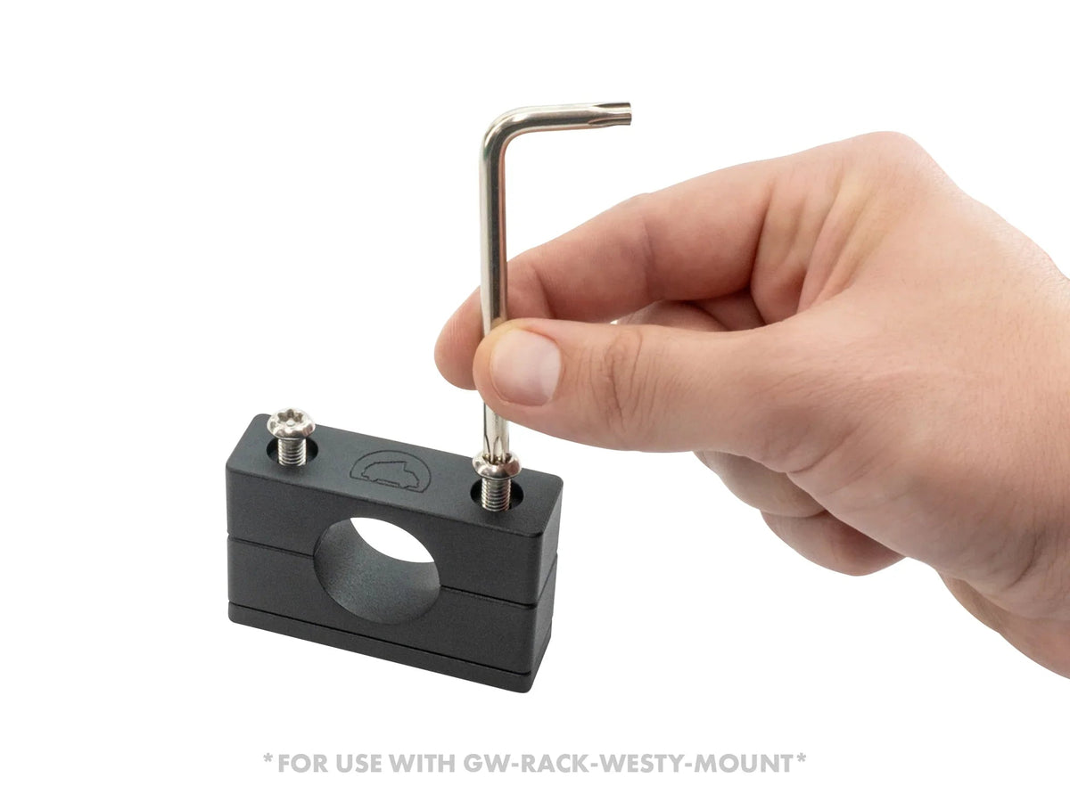 GoWesty Tamper Resistant Torx T30 wrench used for roof rack installation or maintenance.