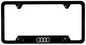 DAS MOTOR HAUS Black Aluminum Audi Rings Logo License Plate Frames 2-PAK
