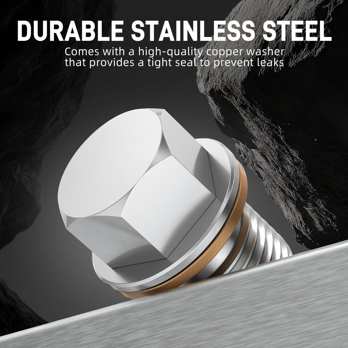 K2 Industries stainless steel magnetic differential drain plug for VW Golf, Passat, Tiguan, Audi A3, A4, A5, A6, TT, M10x1.0, 2000-2017
