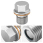 K2 Industries stainless steel magnetic differential drain plug for VW Golf, Passat, Tiguan, Audi A3, A4, A5, A6, TT, M10x1.0, 2000-2017
