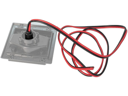 GoWesty 2-Pin SAE bulkhead connector for 12V electrical accessories, shown installed in a vehicle panel.