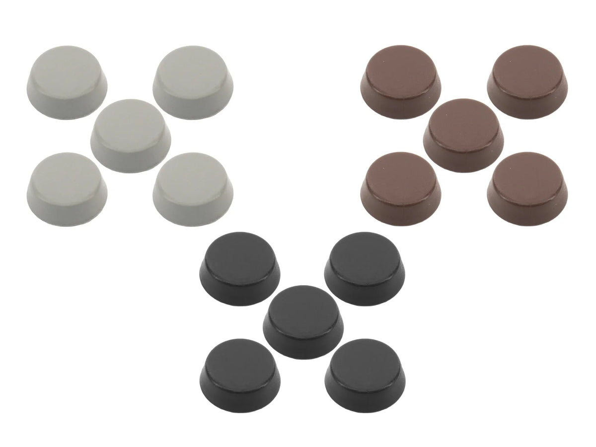 Interior screw caps for Vanagon by GoWesty, shown in a pack of five with three color options, designed for vehicle interior use.