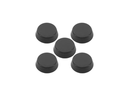 Set of five black interior screw caps for Vanagon by GoWesty, designed to cover and protect interior screw holes.