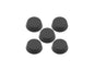 Set of five black interior screw caps for Vanagon by GoWesty, designed to cover and protect interior screw holes.