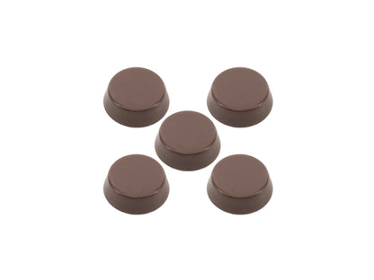 Set of five brown interior screw caps for Vanagon by GoWesty, shown in a close-up image.