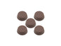 Set of five brown interior screw caps for Vanagon by GoWesty, shown in a close-up image.