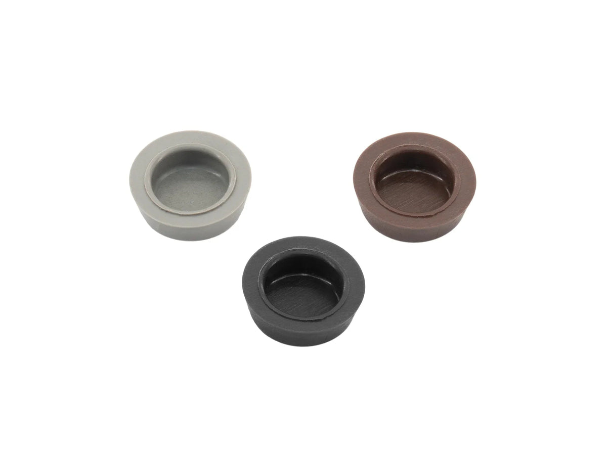 Set of five GoWesty interior screw caps for Vanagon, shown in black with a smooth finish and easy-to-install design.