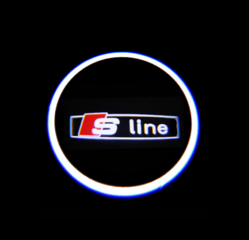 Quartz Ground Shadow Door Puddle Lamp Lighting for Audi Cars and SUVs