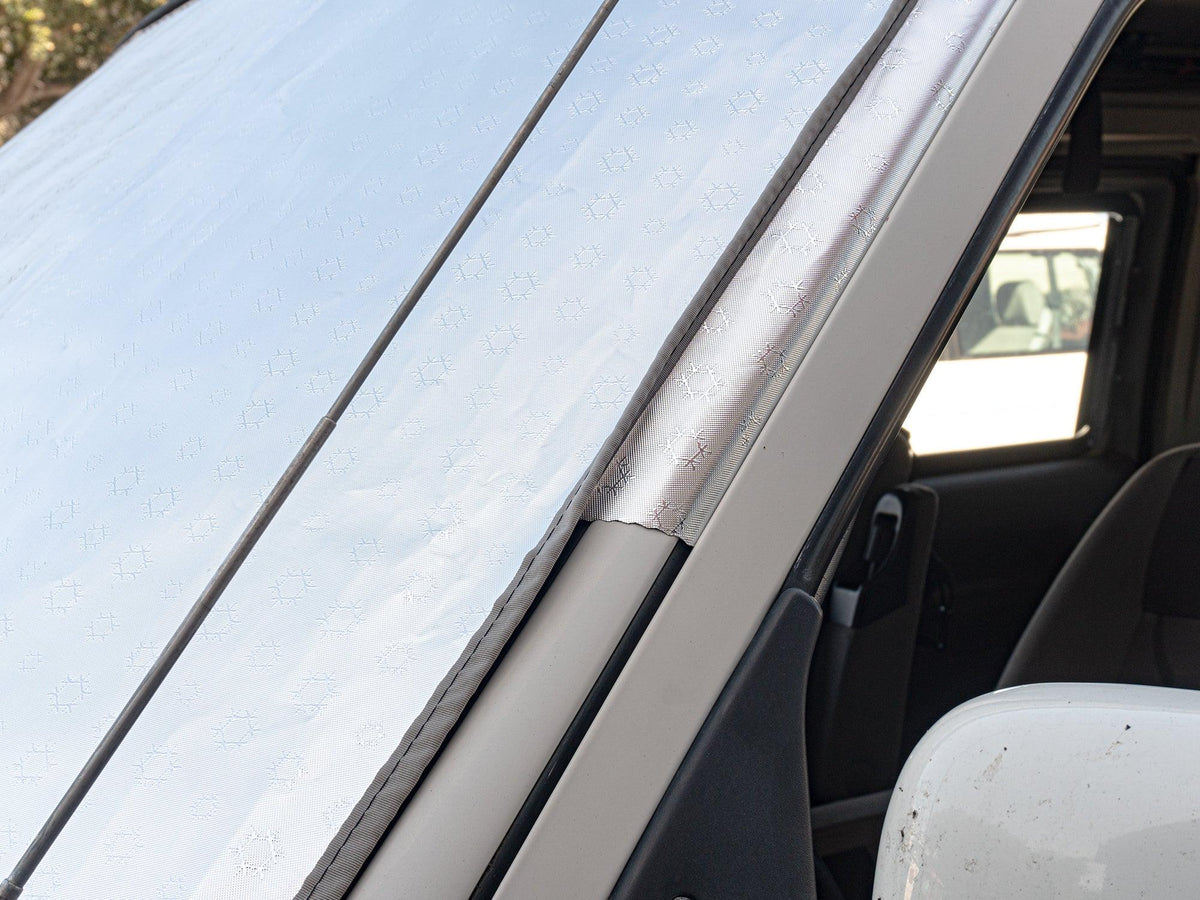 GoWesty Snow & Sun Shade window cover for Eurovan, providing insulation and sun protection for vehicle windows.