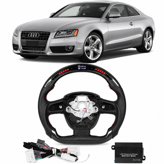 LED Carbon Fiber Steering Wheel for Audi A4 / A5 2008-2012