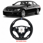 Vekto carbon fiber steering wheel for BMW E90, E92, E93 manual models 2006-2013, close-up of sporty steering wheel design