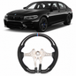Vekto real carbon fiber M Sport steering wheel for BMW F90 M5, F10 5 Series, F07 GT, F11 Touring, and F Series vehicles.