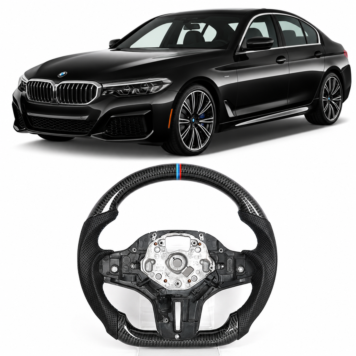 Vekto carbon fiber steering wheel for BMW G series G30 G05 G11 G12 G14 G15 G07540i M550i sports car interior accessory