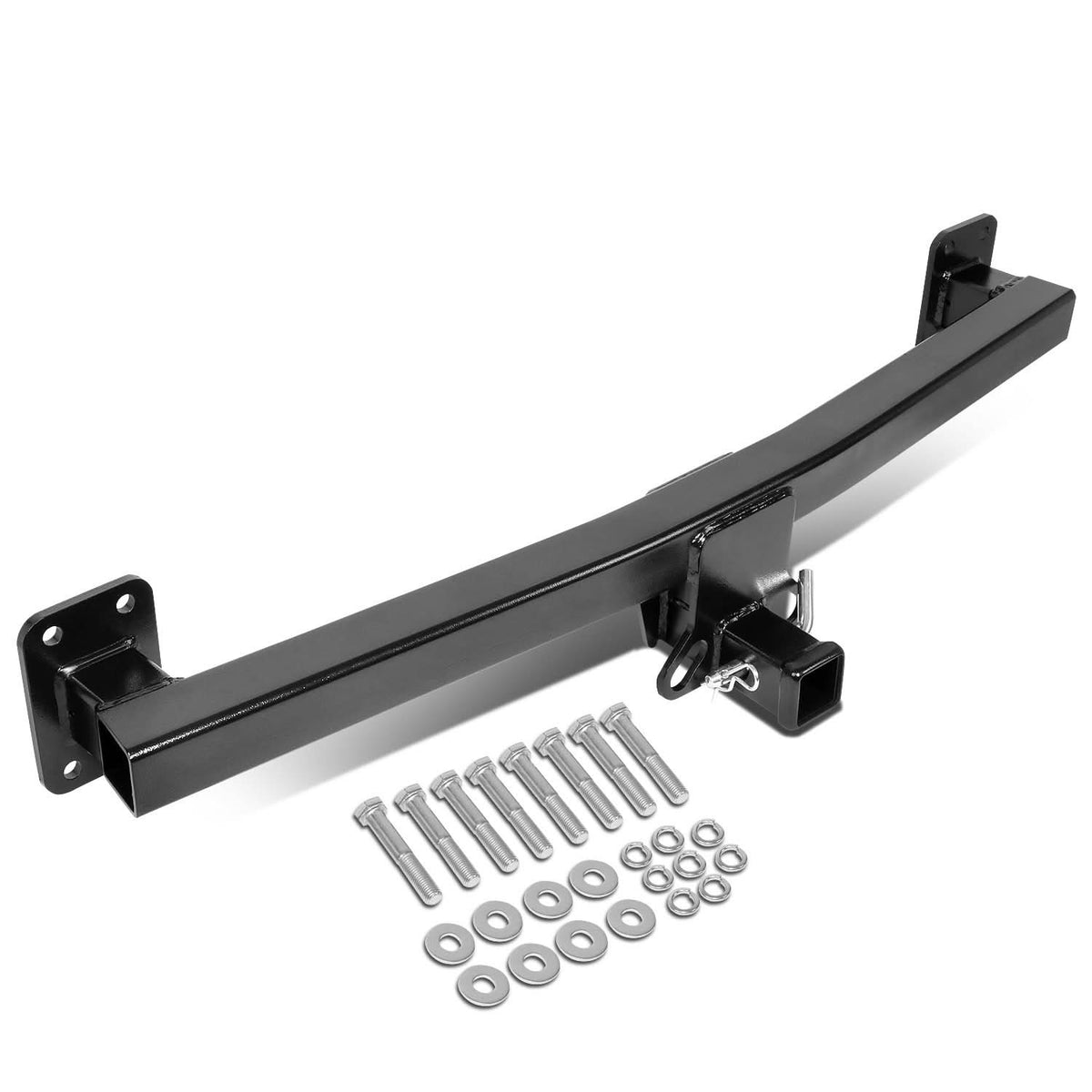 K2 Industries off-road trailer hitch for 07-15 Porsche Cayenne, Audi Q7, VW Touareg, shown mounted on vehicle.