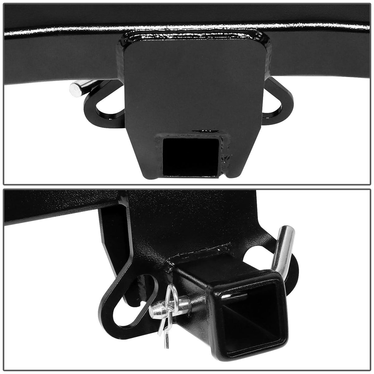 K2 Industries off-road trailer hitch for 07-15 Porsche Cayenne, Audi Q7, VW Touareg, mounted on vehicle for towing.