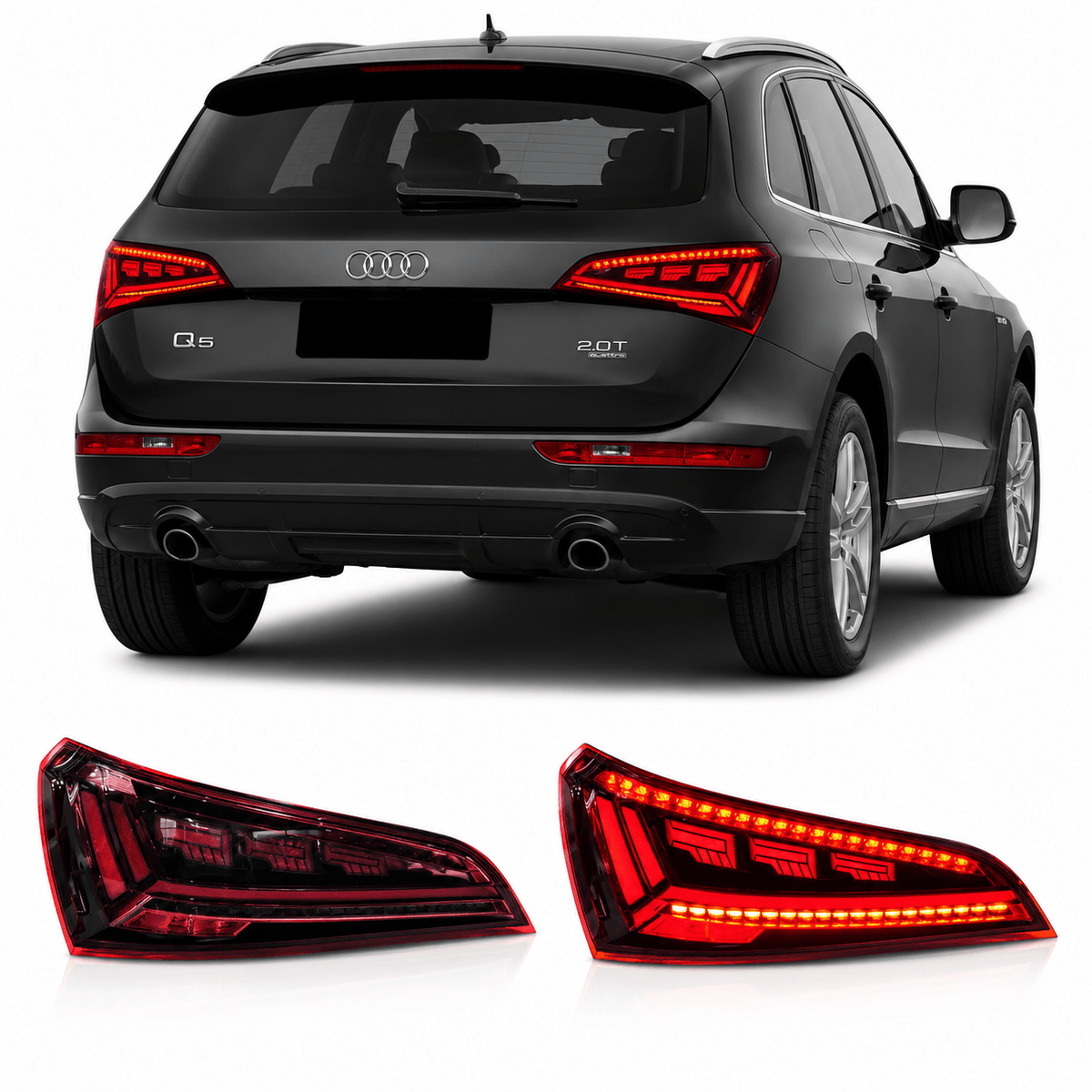 LED Dynamic Taillights for Audi Q5 2008-2018 - AudiGear.com - Tail Lights