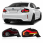 Vekto CSL RGB laser-style LED taillights for BMW 2 Series F22 F23 M2 F87, 2014-2022, showcasing sleek rear lighting design.