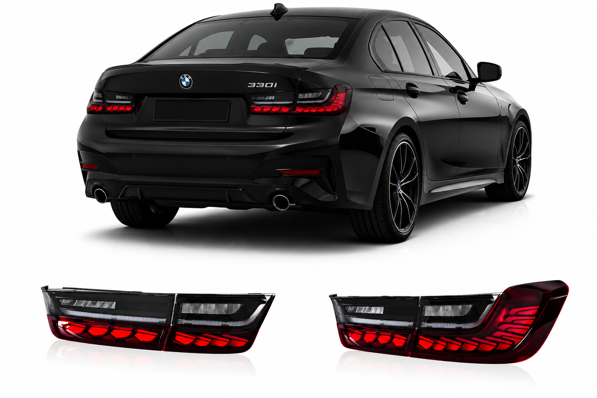 Vekto LED taillights for BMW 3 Series G20/G28 and M3 G80, modern tail light design for 2018-2022 models.
