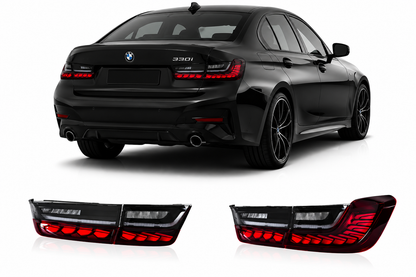 Vekto LED taillights for BMW 3 Series G20/G28 and M3 G80, modern tail light design for 2018-2022 models.