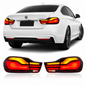Vekto LED tail lights for BMW 4 Series F32 F82 2014-2020, close-up of the taillight assembly showing sleek design and illumination.