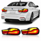 Vekto LED tail lights for BMW 4 Series F32, F33, F36, and M4 F82, F83 models, showing sleek rear lighting design.