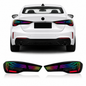 RGB CSL style LED taillights for BMW 4 Series G22 G23 G26 G82 M4, Vekto brand, showcasing sleek rear lighting design.