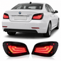 Vekto GTS style LED tail lights for BMW 5 Series E60 2003-2010, showing sleek red and clear taillight design.