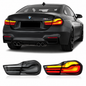 Vekto clear LED taillights for BMW 4 Series F32 F33 F36 F82 F83 2014-2020, showing sleek, modern design with bright LED accents.