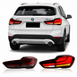 Vekto LED taillights for BMW X1 F48 F49 2016-2021, showing sleek red and clear lens design for rear lighting.