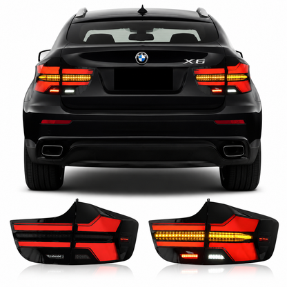 Vekto LED tail light for BMW X6 E71 2007-2014, showing the sleek red and clear lens design for rear illumination.